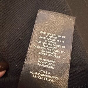 Aritzia the group babaton mini ribbed cotton dress with built in bra size M